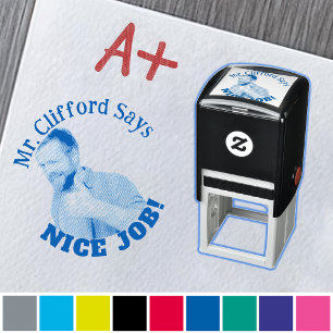 Briefmarke für benutzerdefinierte Text Funny Face Permastempel