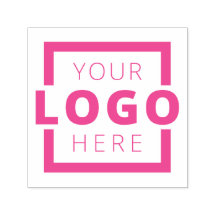 Briefmarke für benutzerdefiniertes Firmenlogo Rosa