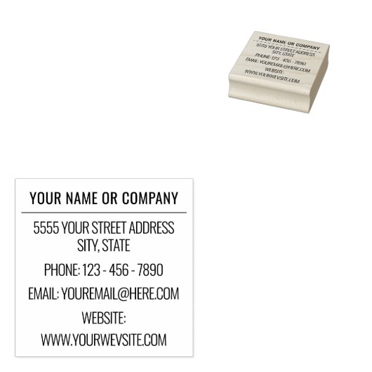 Briefmarke für berufliches Design Personalisierter Gummistempel (Stempel)