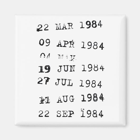 Briefmarke für Bibliotheken: 1984 Magnet (Vorne)