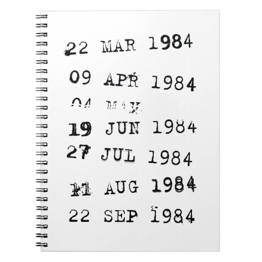 Briefmarke für Bibliotheken: 1984 Notizblock (Vorderseite)