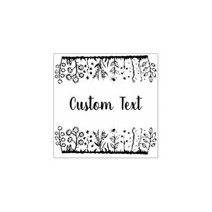 Briefmarke für Blumentext Gummistempel