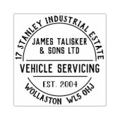 Briefmarke für den Fahrzeugservice Gummistempel (Prägung)
