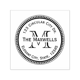 Briefmarke für den Monogramm-Letter-Rundpunkt Permastempel