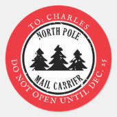 Briefmarke für den Nordpol Runder Aufkleber (Vorderseite)