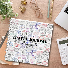 Briefmarke für den Reisepass, Reisejournal, Zollab Notizblock