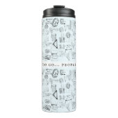 Briefmarke für den Reisepass Wanderlust-Reisekoste Thermosbecher (Vorderseite)