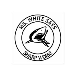 Briefmarke für die Arbeit von Haifischfischen Gummistempel