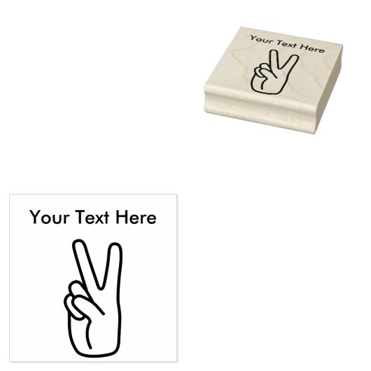 Briefmarke für die Bezeichnung von "Peace Hand" Gummistempel (Stempel)