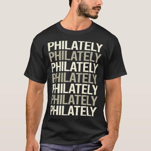 Briefmarke für die Briefmarke von White Text Phila T-Shirt (Vorderseite)