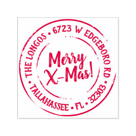 Briefmarke für die Rücksendeadresse für Feiertage  Permastempel