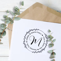 Briefmarke für die Runde der Frame-Adresse 2,9" x 