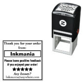 Briefmarke für die Selbstberechnung von Kunden Permastempel (Beispiel)