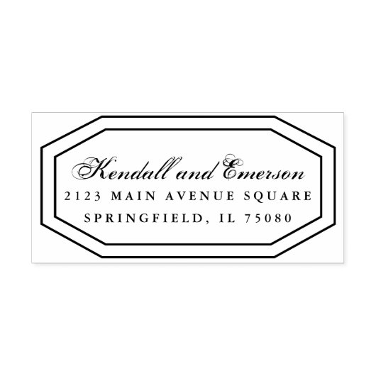 Briefmarke für Hochzeitskautschuk *Goldene Blüten* Gummistempel (Prägung)