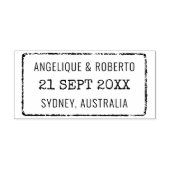 Briefmarke für Hochzeitspass - Benutzerdefiniertes Gummistempel (Prägung)