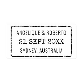 Briefmarke für Hochzeitspass - Benutzerdefiniertes Gummistempel