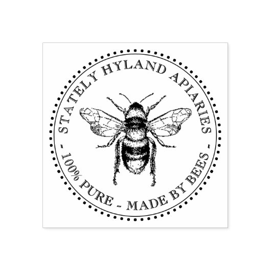 Briefmarke für Honigbienen Gummistempel (Prägung)