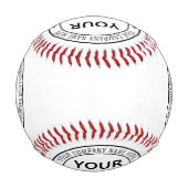 Briefmarke für kundenspezifische Firmenlogos Baseball (Rückseite)