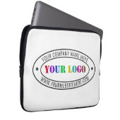 Briefmarke für kundenspezifische Firmenlogos Laptopschutzhülle (Vorne Rechts)