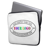Briefmarke für kundenspezifische Firmenlogos Laptopschutzhülle (Vorderseite Links)