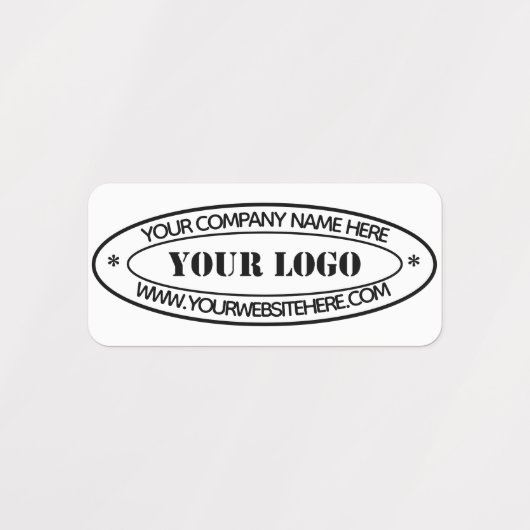 Briefmarke für kundenspezifische Firmenlogos - Per Etiketten (Design 1)