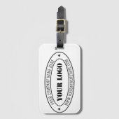 Briefmarke für kundenspezifische Firmenlogos - Per Gepäckanhänger (Vorderseite Vertikal)