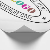 Briefmarke für kundenspezifische Firmenlogos - Per Geschenkpapier (Ecke)