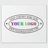 Briefmarke für kundenspezifische Firmenlogos - Per Geschenkpapier (Flach)