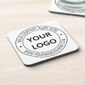 Briefmarke für kundenspezifische Firmenlogos - Per Getränkeuntersetzer (Linke Seite)