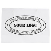 Briefmarke für kundenspezifische Firmenlogos - Per Große Geschenktüte (Rückseite)