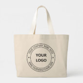 Briefmarke für kundenspezifische Firmenlogos - Per Jumbo Stoffbeutel (Rückseite)