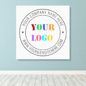 Briefmarke für kundenspezifische Firmenlogos - Per Leinwanddruck (Insitu (Holzboden))