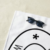 Briefmarke für kundenspezifische Firmenlogos - Per Strandtuch (Beispiel)