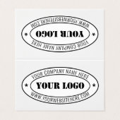 Briefmarke für kundenspezifische Firmenlogos - Per Visitenkarten (Außenseite Aufgefaltet)