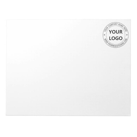 Briefmarke für kundenspezifische Firmenlogos Perso Notizblock (Vorderseite)