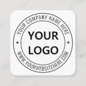 Briefmarke für kundenspezifische Firmenlogos Perso Quadratische Visitenkarte (Vorderseite)