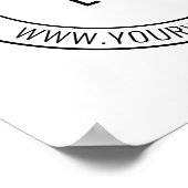 Briefmarke für kundenspezifische Firmenlogos Poster (Ecke)