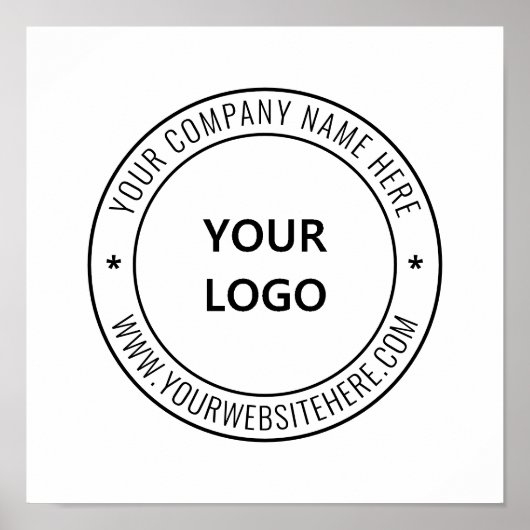 Briefmarke für kundenspezifische Firmenlogos Poster (Vorne)