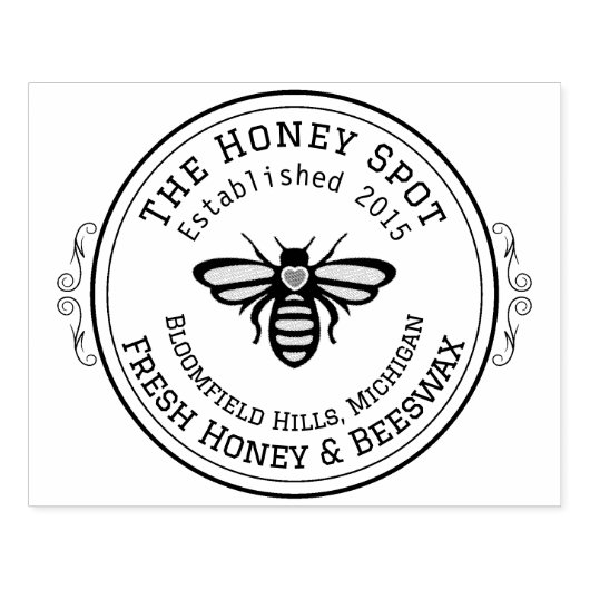 Briefmarke für kundenspezifische Imker und Honig Gummistempel (Prägung)