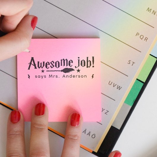 Briefmarke für Lehrer im Klassenzimmer Selbstbewus Permastempel