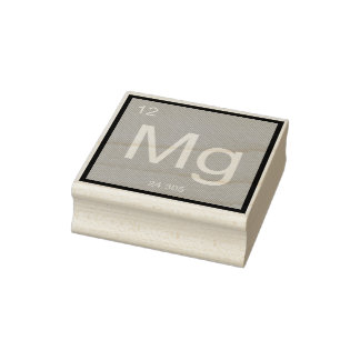 Briefmarke für Magnesiumelemente (mg) Gummistempel