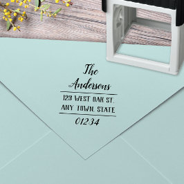 Briefmarke für moderne Chic Typografy Rücksendeadr Permastempel