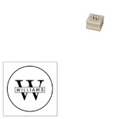 Briefmarke für Monogramm Rundkautschuk Gummistempel (Stempel)