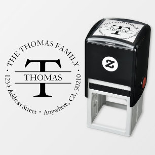 Briefmarke für Monogramm-selbstfarbige Adressenver Permastempel