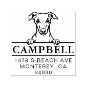 Briefmarke für niedliche Whippet-benutzerdefiniert Permastempel (Design)