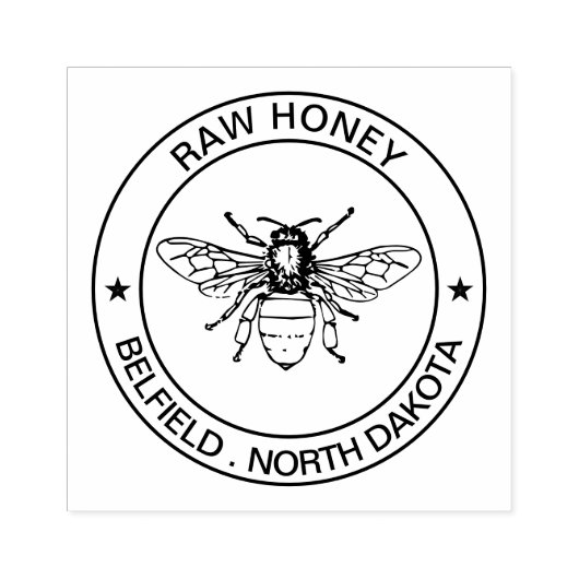 Briefmarke für personalisierte Firmenlogos - Biene Gummistempel (Prägung)