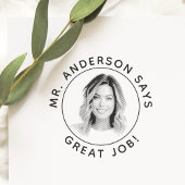 Briefmarke für personalisierte Lehrer mit Briefmar Gummistempel