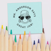 Briefmarke für personalisierte Lehrer zurück zum S Gummistempel