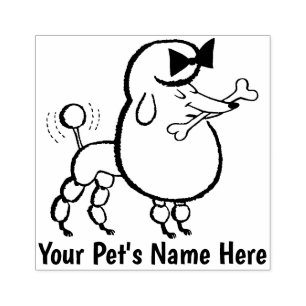 Briefmarke für Pet-Poodle Gummistempel