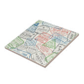 Briefmarke für Reisen und Visa Fliese (Seite)